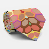 Hex Mandala Regenbogen Krawatte (Gerollt)
