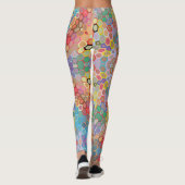 Hex Mandala Regenbogen Leggings (Rückseite)