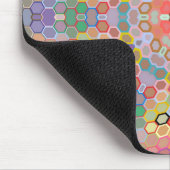 Hex Mandala Regenbogen Mousepad (Ecke)