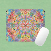 Hex Mandala Regenbogen Mousepad