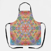 Hex Mandala Regenbogen Schürze (Vorderseite)