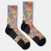 Hex Mandala Regenbogen Socken (Rechts)