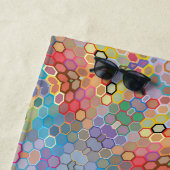 Hex Mandala Regenbogen Strandtuch (Beispiel)