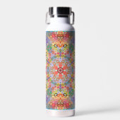 Hex Mandala Regenbogen Trinkflasche (Vorne)
