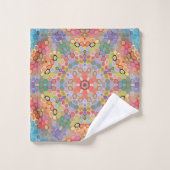 Hex Mandala Regenbogen Waschlappen (Waschlappen)