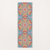 Hex Mandala Regenbogen Yogamatte (Vorderseite)