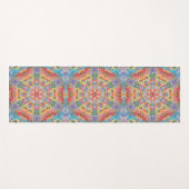 Hex Mandala Regenbogen Yogamatte (Vorderseite (Horizontal))