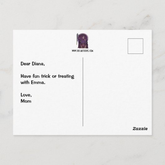 Hex Mex Halloween Postkarte (Rückseite)