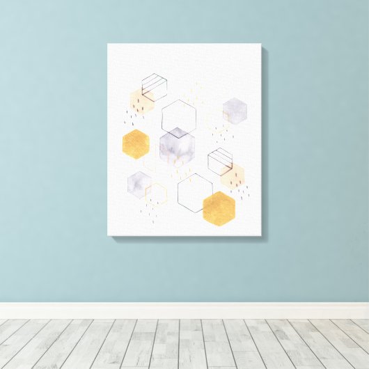 Hex Scatter Leinwanddruck (Insitu (Holzboden))