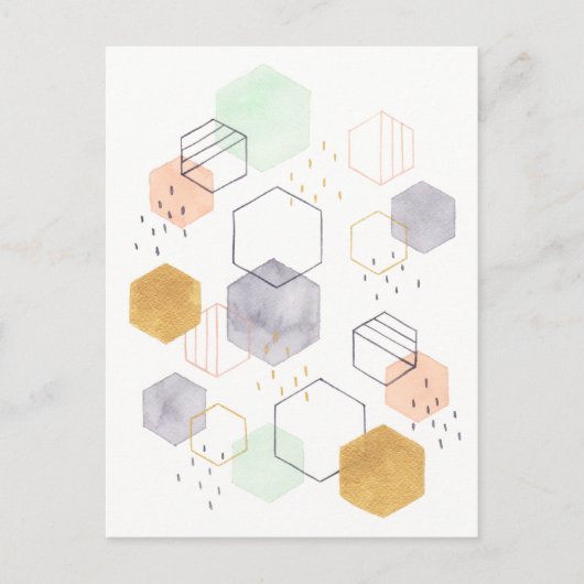 Hex Scatter Postkarte (Vorderseite)