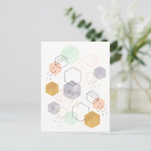 Hex Scatter Postkarte (Stehend Vorderseite)