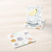 Hex Scatter Rechteckiger Pappuntersetzer (Vor Ort)