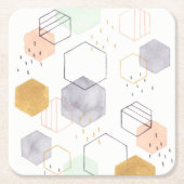 Hex Scatter Rechteckiger Pappuntersetzer (Vorderseite)