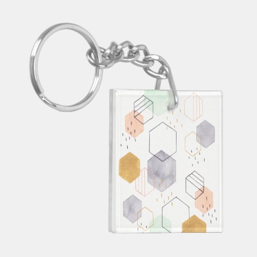 Hex Scatter Schlüsselanhänger (Vorderseite links)