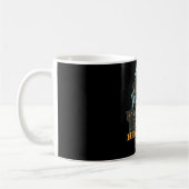 Hex & schnurrende süße Hexenkatze Retro-Gotik Kaffeetasse (Links)