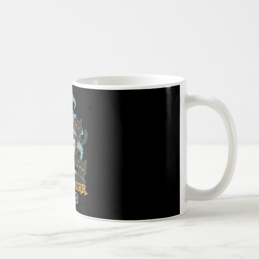 Hex & schnurrende süße Hexenkatze Retro-Gotik Kaffeetasse (Rechts)