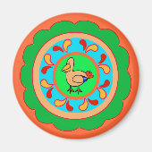 Hex Sign Bird Magnet (Vorne)