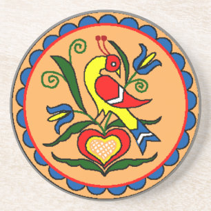 Hex Sign Dutch Bird Getränkeuntersetzer