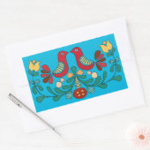 Hex Sign, Love Birds, Rechteckiger Aufkleber (Umschlag)