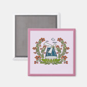 Hex Sign, Pennsylvania Dutch, Windmill Magnet (Vorderseite/Rückseite)