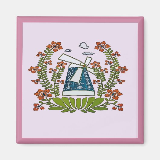 Hex Sign, Pennsylvania Dutch, Windmill Magnet (Vorne)