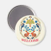 Hex Sign Polish Welcome Magnet (Vorderseite/Rückseite)