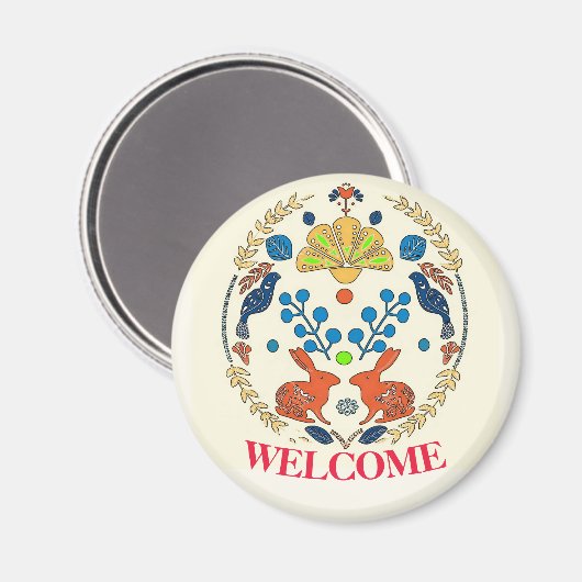 Hex Sign Polish Welcome Magnet (Vorderseite/Rückseite)