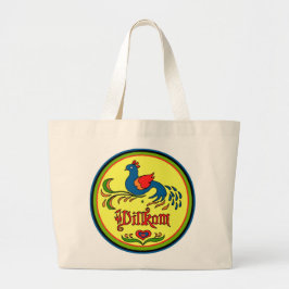 Hex Sign Welcome Bird Jumbo Stoffbeutel