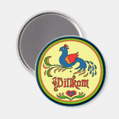 Hex Sign Welcome Bird Magnet (Vorderseite/Rückseite)