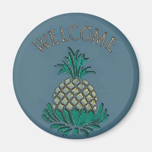 Hex Sign Welcome Pineape Magnet (Vorne)
