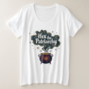 Hex the Patriarchy - Feminist Hexe Ästhetik Große Größe T-Shirt