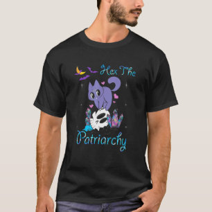 Hex the Patriarchy Feminist Hexe Halloween Cat Go T-Shirt