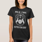 Hex the Patriarchy Feminist Hexensymbole Design T-Shirt (Vorderseite)