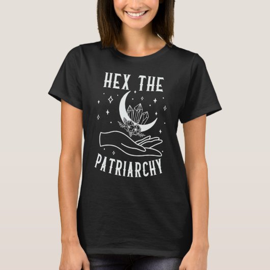Hex The Patriarchy Feminist Tarot Witch Feminism T-Shirt (Vorderseite)