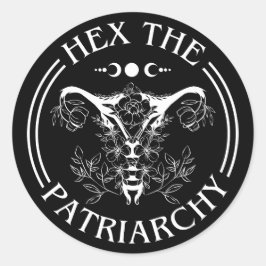 Hex the Patriarchy Runder Aufkleber