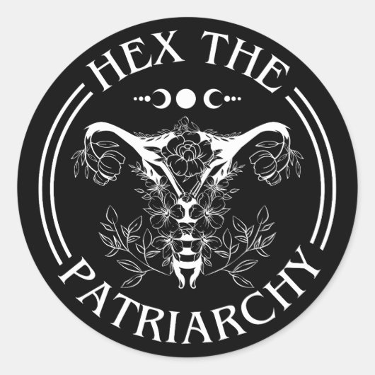 Hex the Patriarchy Runder Aufkleber (Vorderseite)