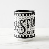 Hex-Tile-Druck Boston-Mug Tasse (Zentrum)