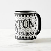 Hex-Tile-Druck Boston-Mug Tasse (VorderseiteRechts)