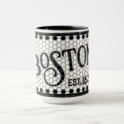 Hex Tile Print Boston Tasse (Zentrum)
