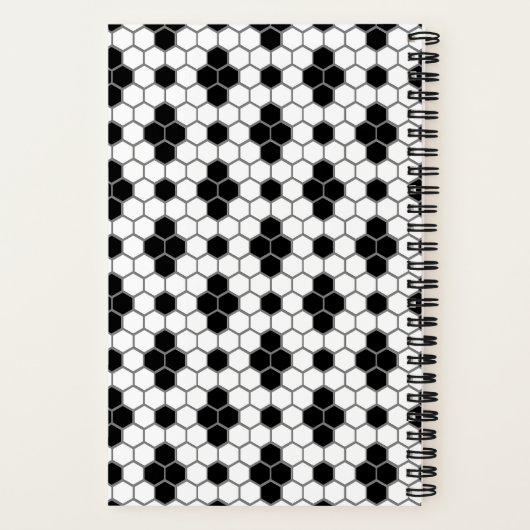 Hex Tile Print Monogram Bulgram Journal Notizblock (Rückseite)