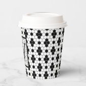 Hex Tile Print Monogram Cup Pappbecher (Links)