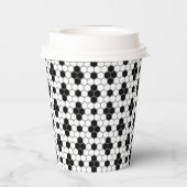 Hex Tile Print Monogram Cup Pappbecher (Rückseite)