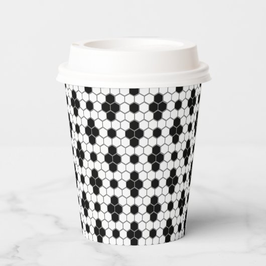 Hex Tile Print Monogram Cup Pappbecher (Rückseite)