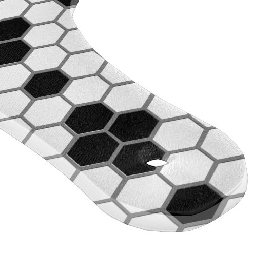 Hex Tile Print Monogram Cutting Board Schneidebrett (Ecke)