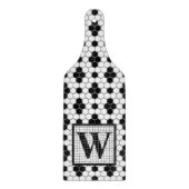 Hex Tile Print Monogram Cutting Board Schneidebrett (Vorderseite)