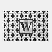 Hex Tile Print Monogram Doormat Fußmatte (Vorderseite)