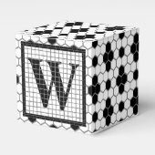 Hex Tile Print Monogram Fevor Box Geschenkschachtel (Vorderseite)
