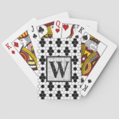 Hex Tile Print Monogram Playing Cards Spielkarten (Rückseite)