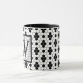 Hex Tile Print Monogram Tasse (Zentrum)