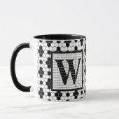 Hex Tile Print Monogram Tasse (Links)